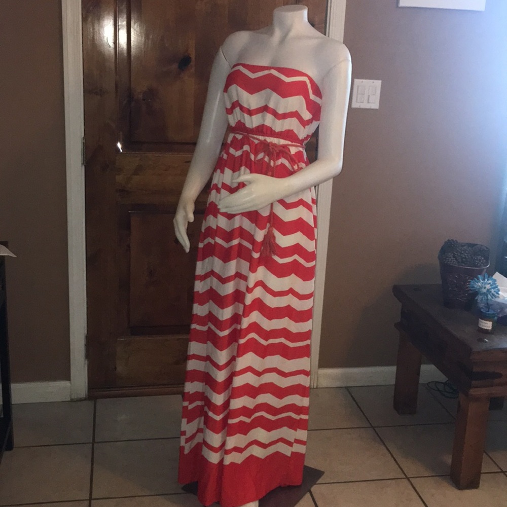 West 36th strapless maxi dress sz large run m nwt - Picture 1 of 7